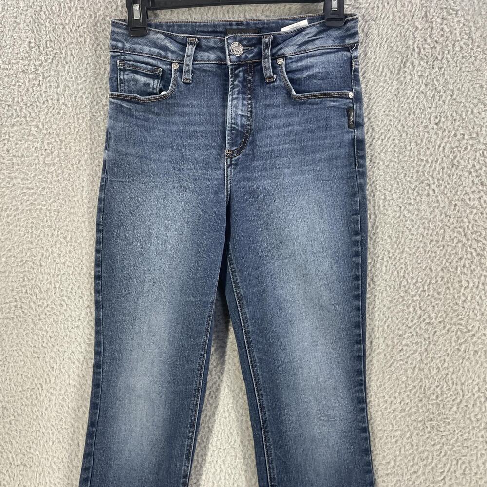 Silver Jeans Co Jeans Womens 27 x29 Blue Avery Skinny Mid Rise Stretch Denim - Picture 7 of 12